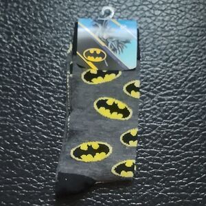 DC Batman Gray and Yellow Socks